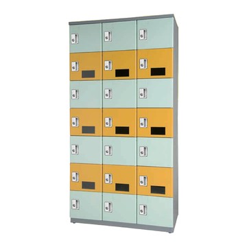 台灣製造【鋼製置物櫃】鑰匙型 21格 鍍鋅鋼板 多色訂製 科技大廠 健身房指定 衣物櫃 內務櫃 鋼製衣櫃