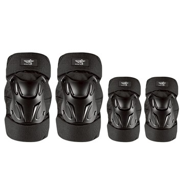 【風之守護】機車騎士 短款防摔護膝護肘-四入組 (重機 防摔護具 騎士護具 重機護具 機車護具)