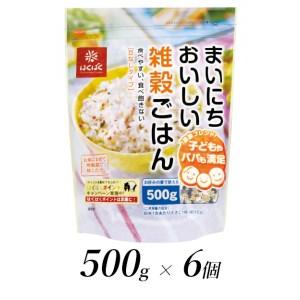 ふるさと納税 2.6-9-2はくばく　まいにちおいしい雑穀ごはん　500gx6個 山梨県南アルプス市