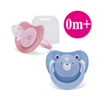 奇哥 Chic a Bon拇指型安撫奶嘴0m+ -藍/粉【悅兒園婦幼生活館】
