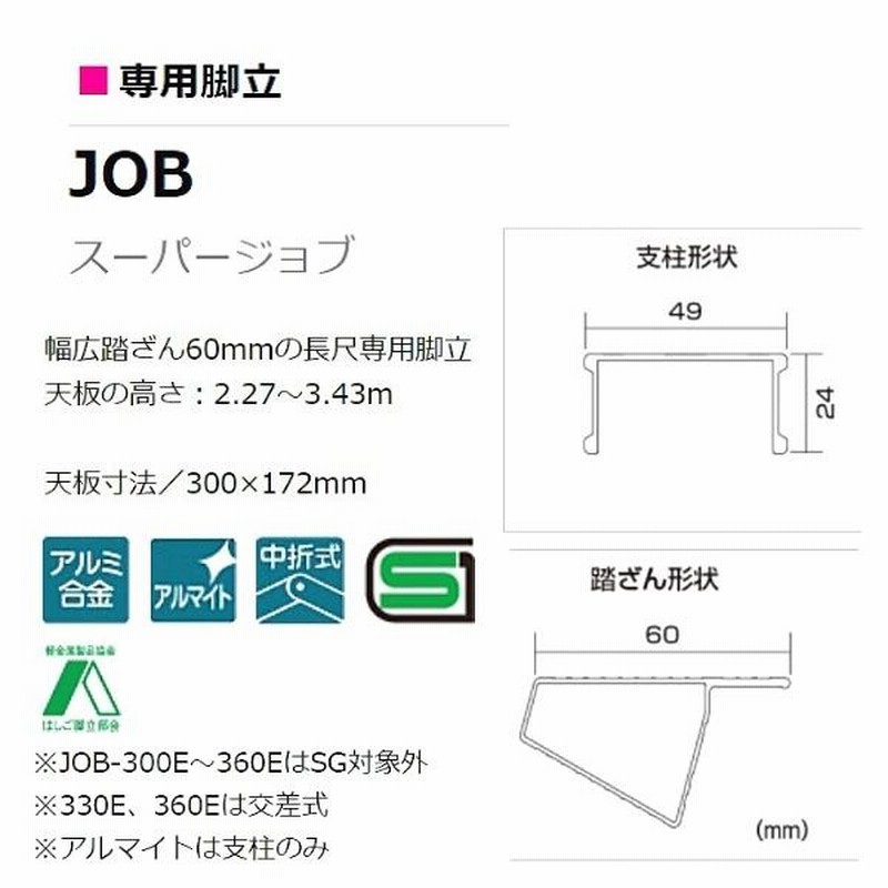 ピカコーポレイション PiCa 専用脚立 スーパージョブ JOB-270E 通販 LINEポイント最大GET | LINEショッピング