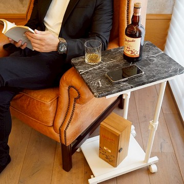 大理石紋升降邊桌 床邊桌 懶人桌