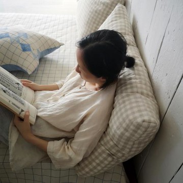 床頭靠墊軟包客廳沙發靠枕榻榻米床上大靠背亞麻抱枕汽車北歐ins