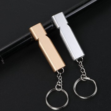 雙管哨子 求生口哨 鋁合金 雙頻 口哨 求救哨 高分貝 高頻 高音 訓練哨 鑰匙扣【GI250】  123便利屋