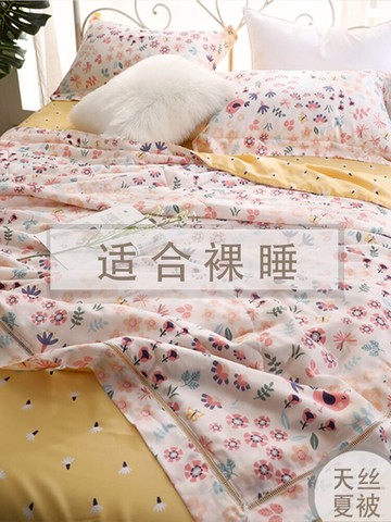 冰絲夏涼被夏季單人春秋薄款被子四件套高端空調被雙人夏天可機洗