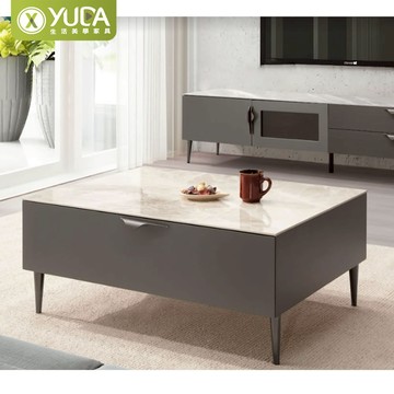 X【YUDA】勞爾3尺岩板 大茶几組/矮桌/沙發桌(北部免運)