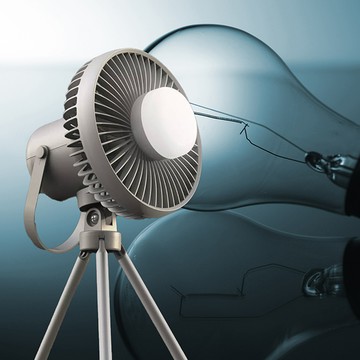 【快速出貨】(停電戶外露營首選風扇) E.B. MADE 6吋戶外可拆吊掛磁吸LED燈立扇吊扇二合一多功能充電風扇8000mAh