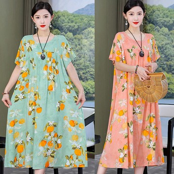 【韓國K.W.】KBN7727韓國進口秘密物語棉稠圖騰洋裝(亞棉/花卉天絲/小香風/涼感背心)