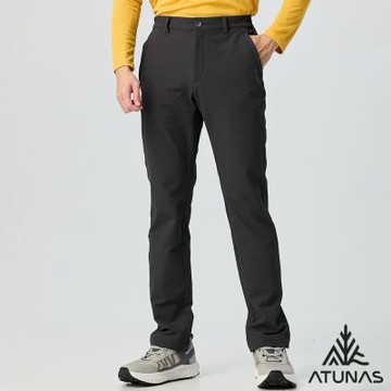 【ATUNAS 歐都納】男款石墨烯輕保暖長褲A1PA2505M黑/恆溫保暖/彈性/抑菌/休閒旅遊/戶外登山