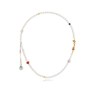 【巴黎精品】現貨+預購 珍珠項鍊翡翠毛衣鏈-8mm南紅如意八卦女飾品a1ha1