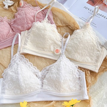 大胸顯小 文胸罩 薄款 無鋼圈 調整型bra 大碼內衣 少女內衣 收副乳 防下垂內衣 舒適 小胸 集中內衣