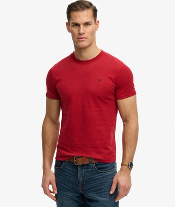 Superdry Men's Essential Sd & co Logo Embroidered T-shirt Red Size: Xxl