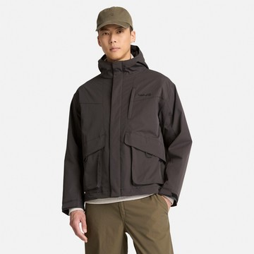Timberland 男款灰黑色寬版防潑水外套｜0YHF9CN1
