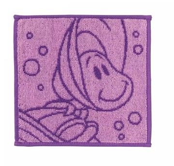 真愛日本 愛麗絲夢遊仙境 小牡蠣 紫 純棉小方巾 小毛巾 擦手巾 手帕 迪士尼專賣店限定