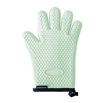 cook power 鍋寶 雙層隔熱防滑五指矽膠手套 SIG-080  1個  綠色
