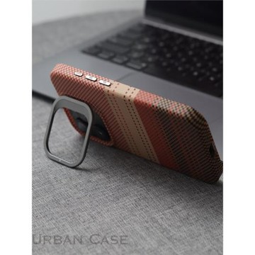 Urban Case 日落月升碳纖維水貼鏡頭支架磁吸適用于iPhone16promax手機殼蘋果15promax防手汗15plus保護套
