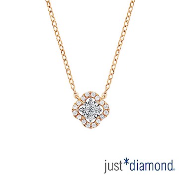 鎮金店 Just Diamond 鑽石玫瑰金 鑽鍊-愛相繫(花漾)