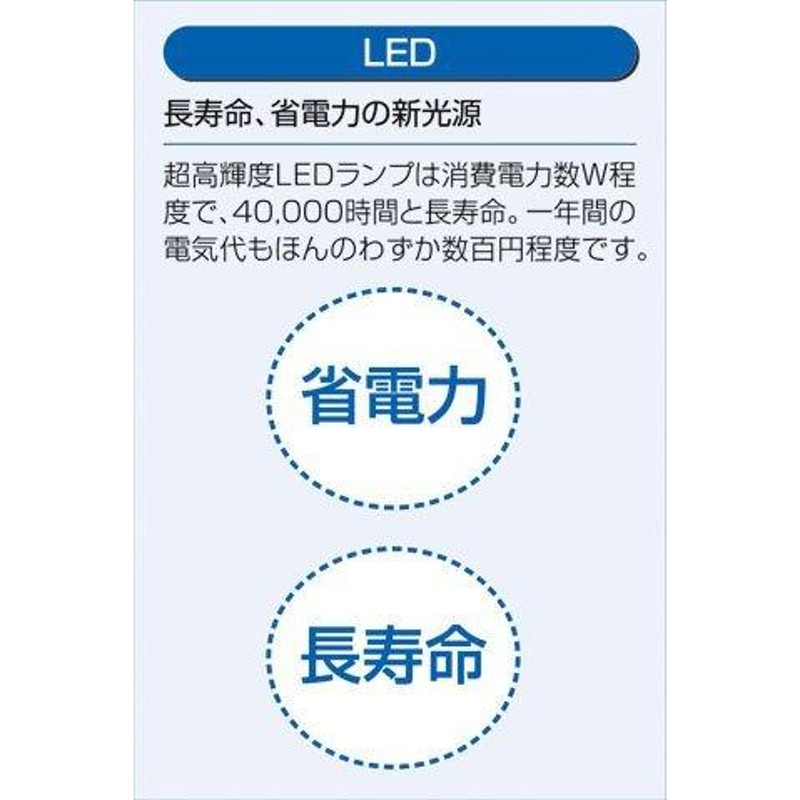 大光電機（ＤＡＩＫＯ） アウトドアアプローチ灯 【ランプ付】 LED電球