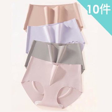 【Dylce 黛歐絲】10件組-★-超Q彈蠶絲冰絲無痕低腰內褲/性感內褲/女內褲/無痕內褲(顏色隨機)