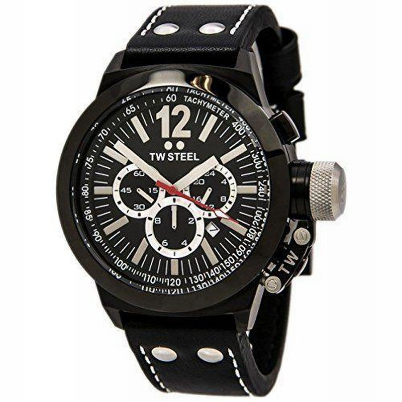 TW Steel Men s CE1033 CEO Canteen Black Leather Chronograph Dial