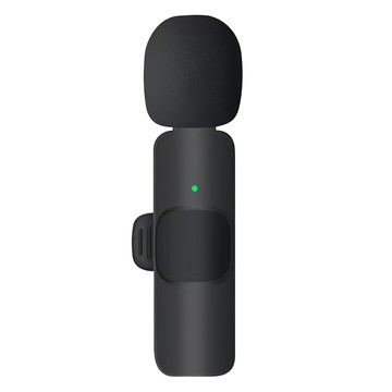 Neon 台灣霓虹 一拖二 iPhone 手機直播降噪麥克風 即插即用  1個  黑色