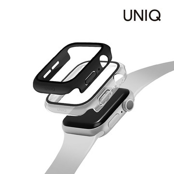 UNIQ 新加坡 Nautic IP68防潑水防塵超輕量玻璃錶殼 42 / 46 mm46mm-黑