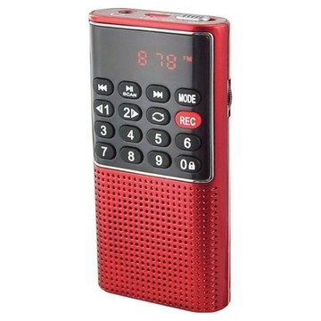 Dennys 丹尼斯多功能插卡喇叭收音機  MS-K588  紅色