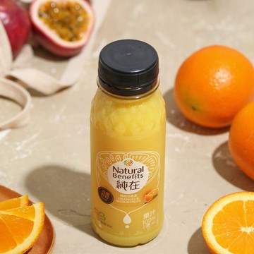 【純在】冷壓柳橙百香果(235ml/瓶，共3瓶)
