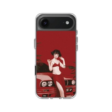 iPhone Air Clear Case（相機按鈕） 透明 - Janice Sung - Garnet 石榴石