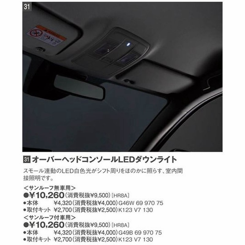オーバーヘッドコンソールｌｅｄダウンライト サンルーフ無車用 マツダ純正 ｃｘ ５ Kf型 G46w 69 970 75 通販 Lineポイント最大get Lineショッピング