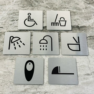 金屬款小尺寸廁所洗手間無障礙廁所標示牌 指示牌 馬桶 歡迎牌 辦公室 馬桶 工具間 淋浴間 浴室 小便斗