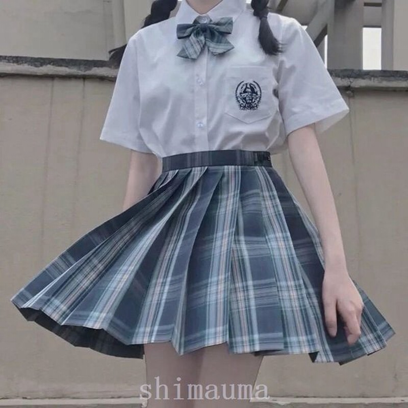 プリーツスカートスクール制服スカートチェック柄ミニスカート膝丈膝上女子高校生セーラー服ショート丈jk女子高生ミニ丈 通販 Lineポイント最大0 5 Get Lineショッピング