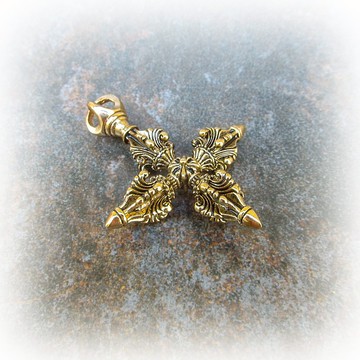 哥特式十字架項鍊吊墜，銅十字架項鍊吊墜，等邊十字架