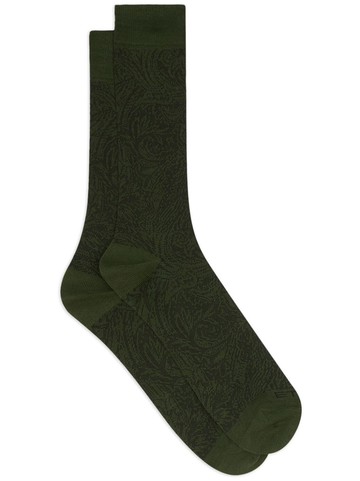 ETRO - paisley-jacquard socks - men - Polyester/Cotton - II - Green