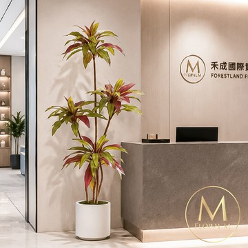 FLORAL M 仿真植物室內大型160公分夏威夷紅竹招財開運人造綠植客廳辦公擺設不需澆水附花盆