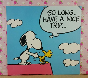 【震撼精品百貨】史奴比Peanuts Snoopy  超大卡片 藍 黃 震撼日式精品百貨
