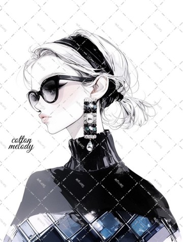 original sticker no.6698 人物貼紙 原創貼紙 人物貼紙 女孩貼紙 原創人物貼紙