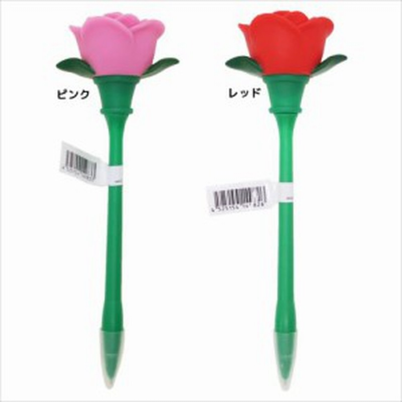 薔薇 ローズ ボールペン フローラルペン ライトアップ おもしろ雑貨