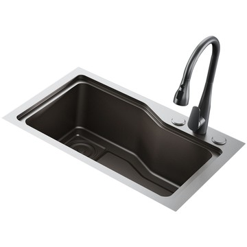 水槽洗菜盆 工廠批發大單槽加厚洗碗池廚房納米不銹鋼水槽洗菜池[DD160109]