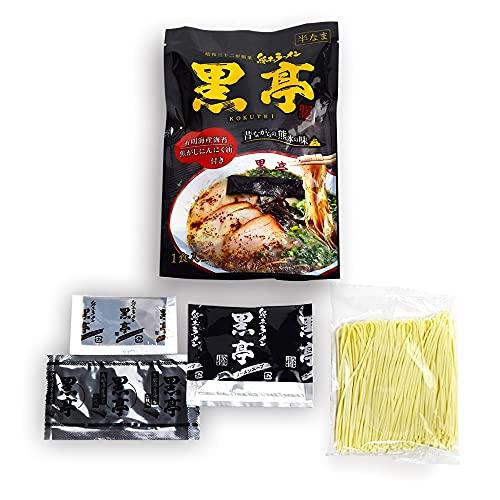 黒亭 とんこつラーメン 6食箱 ギフトボックス 焦がしにんにく油 （黒マー油）香る 昔ながらの熊本の味 行列が?