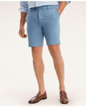 Brooks Brothers Men's Big & Tall 9" Stretch Washed Canvas Shorts | Blue | Size 54