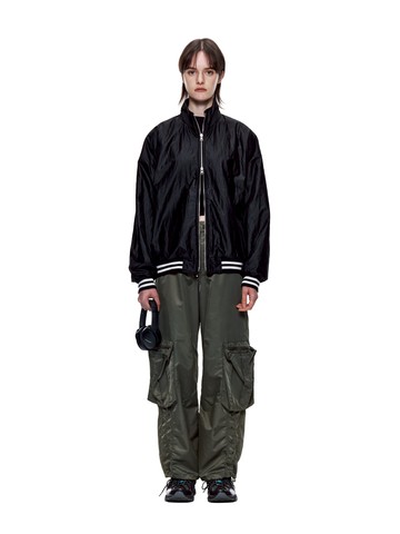 Nylon Cargo Pants - Khaki