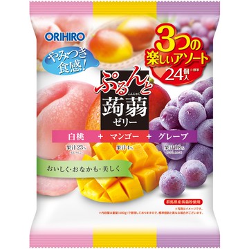 ORIHIRO蒟蒻果凍(白桃芒果葡萄)