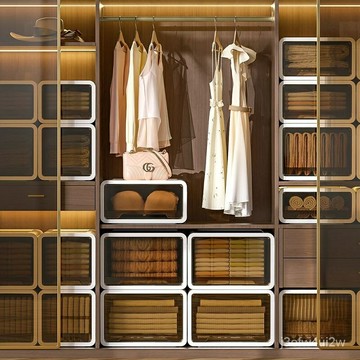 衣櫃收納箱 內衣褲襪子收納盒 分隔收納盒 抽屜收納 收納箱 收納箱抽屜式透明傢用衣服內衣整理箱衣櫃分層收納盒衣物儲物櫃子