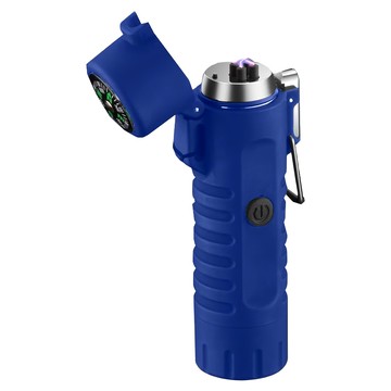 Ad-Forest 三合一多功能電弧脈衝打火機 堅固耐用 防水外殼  藍色  1個