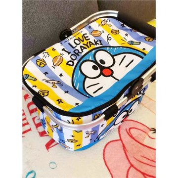 新款可愛美樂蒂卡通折疊戶外保溫野餐籃大號手提籃冰袋收納袋冰包