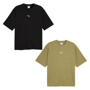 Puma 短袖上衣 男裝 寬鬆 印花 歐規 黑/棕綠 63675601/63675689