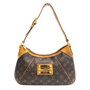 LOUIS VUITTON LV 路易威登 棕色 原花帆布 Thames PM 肩背包 M56384 【二手名牌BRAND OFF】