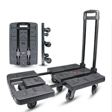 PUSH! 萬向輪手拉車 平板車 靜音物流倉庫拉貨推車 搬運車折疊手推車 S79