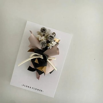【Flora Flower】乾燥花卡片系列- 黑奶茶